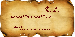 Konrád Lavínia névjegykártya